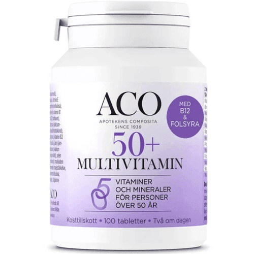 Aco 50+ multivitamin 100 tabletter