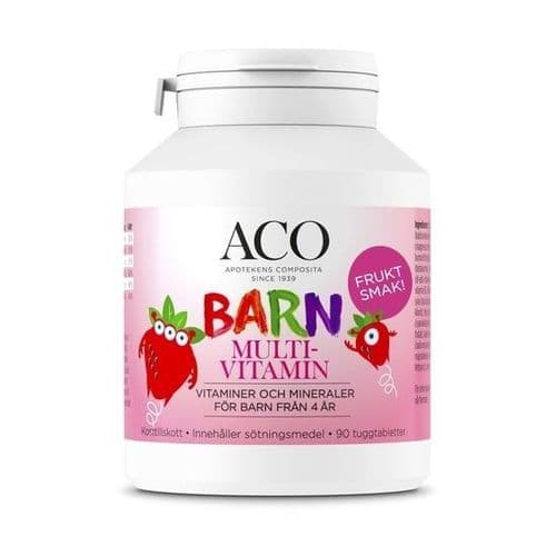Aco barn multivitamin fruktsmak 90 tuggtabletter