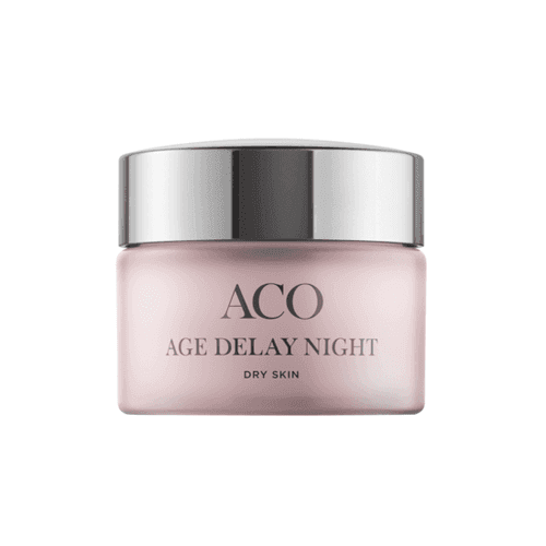 Aco face age delay night cream dry skin parfymerad anti-age nattkräm 50 ml