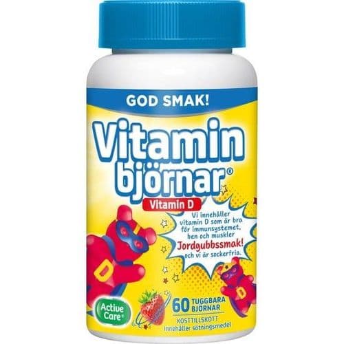 Active care vitaminbjörnar d-vitamin 60 gummies